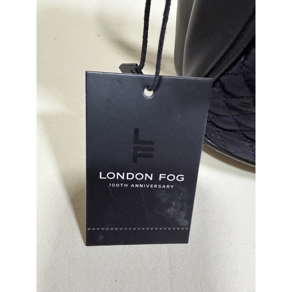 NWT London Fog Quilted 100th Anniversary Black Lexi Nylon Cross Body Purse/Bag